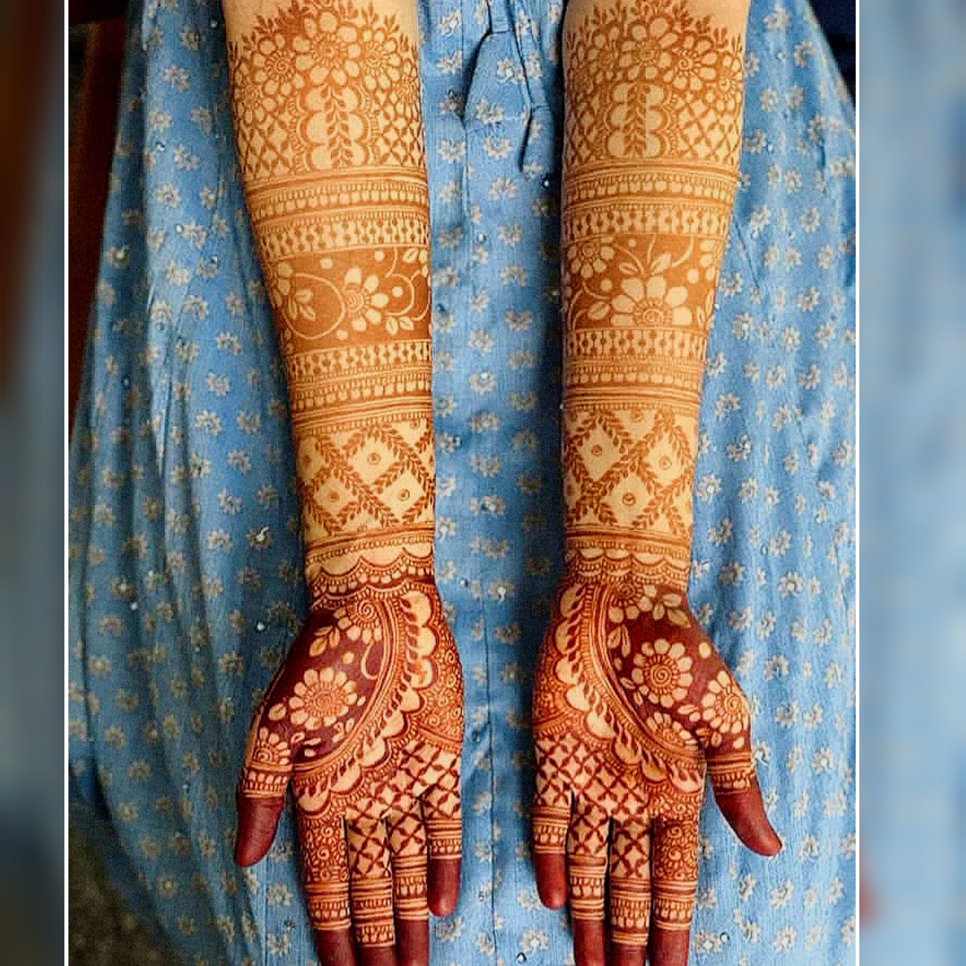 3D, Flower, peacock, elephant Bridal Mehndi Design